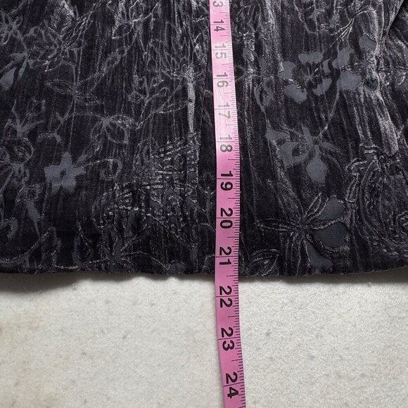 CARACTERE Women Velvet Jacket Blazer Size 6 Purple Lined Floral Collared 35-7 - Picture 13 of 14